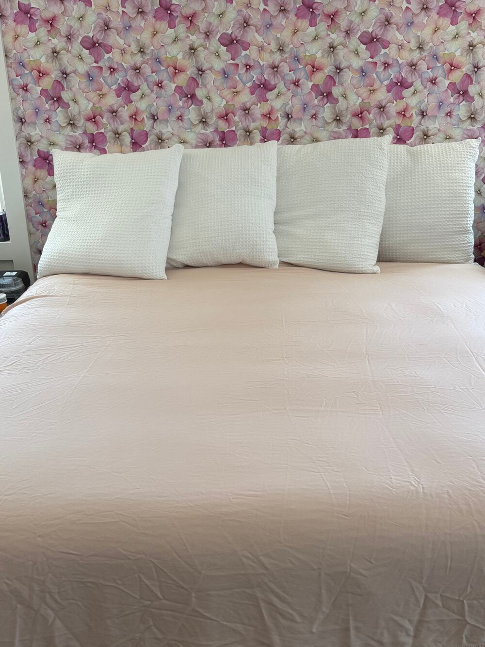 Pure Fiber Bamboo Queen Flat Sheet Blush Pink Viscose Cooling Soft Bedding Linen
